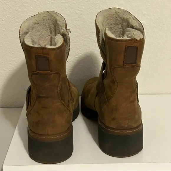 Timberland Gracelyn waterproof insulated moto boots genuine leather size 10 fall