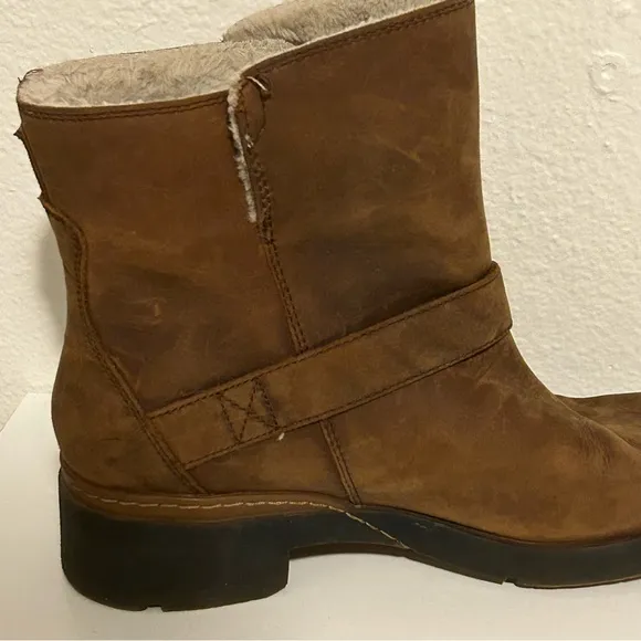 Timberland Gracelyn waterproof insulated moto boots genuine leather size 10 fall