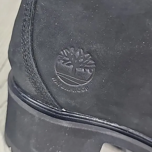 Timberland Kinsely Waterproof Mid Hiker Black Leather Boots Womens 6 NEW