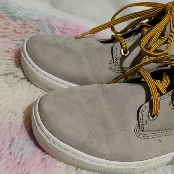Timberland Maple Grove Gray/Black Chukka Boots W Suede Finish Worn 1X