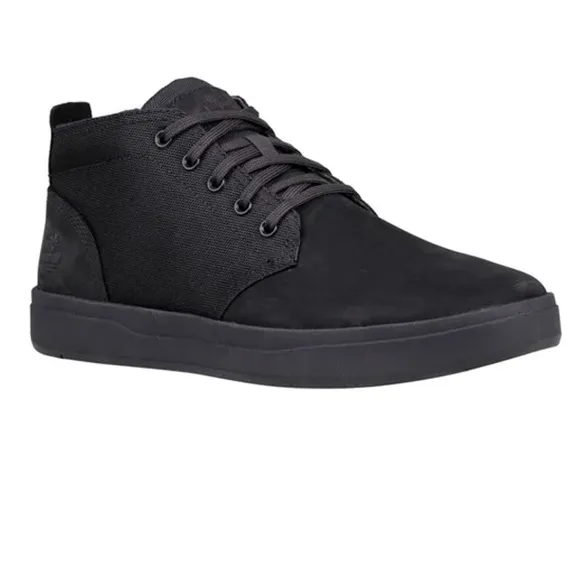 Timberland Men's Davis Square Mid Top Chukka Sneaker Black Casual Shoes Sz 9