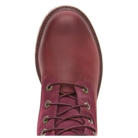 Timberland Premium waterproof leather Wine Roll Top work boots 7.5