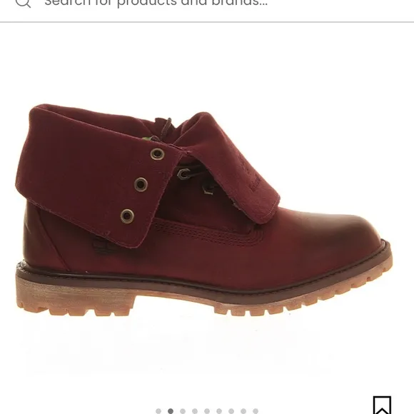 Timberland Premium waterproof leather Wine Roll Top work boots 7.5