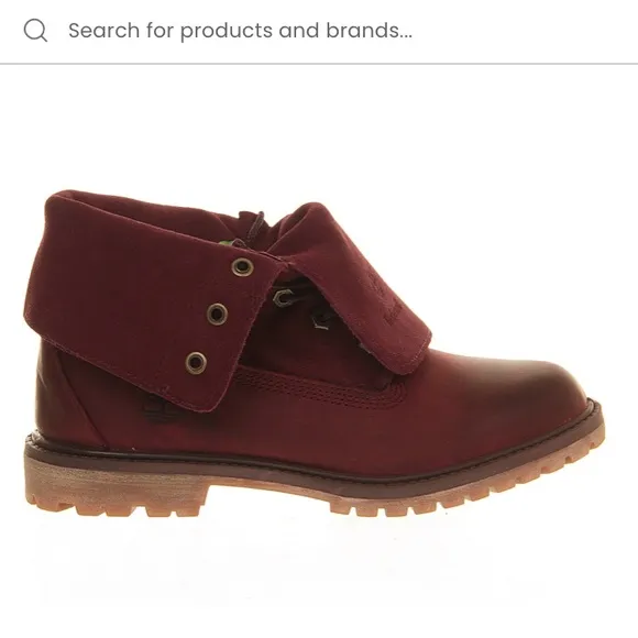 Timberland Premium waterproof leather Wine Roll Top work boots 7.5