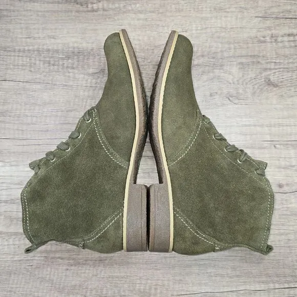 Timberland Shoreham Earthkeepers Women's Size 8.5 Olive Green Suede Boots NEW