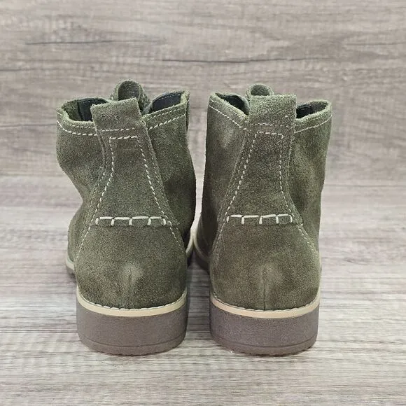 Timberland Shoreham Earthkeepers Women's Size 8.5 Olive Green Suede Boots NEW