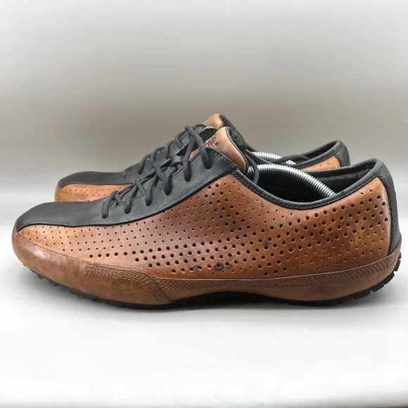 Timberland The Vision Driving Shoes Men Size 13 Brown Perforated Leather Casual