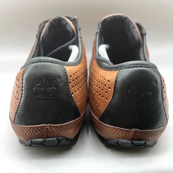 Timberland The Vision Driving Shoes Men Size 13 Brown Perforated Leather Casual