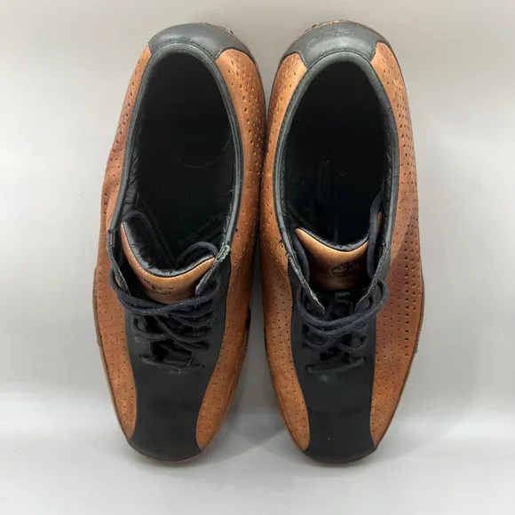 Timberland The Vision Driving Shoes Men Size 13 Brown Perforated Leather Casual