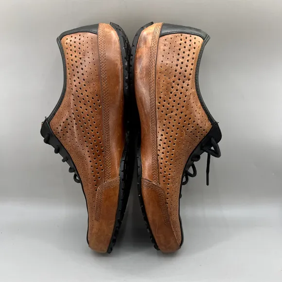 Timberland The Vision Driving Shoes Men Size 13 Brown Perforated Leather Casual