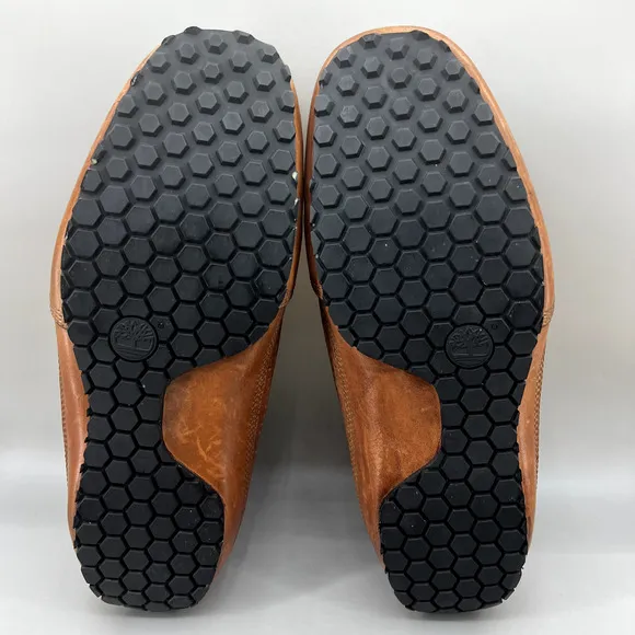 Timberland The Vision Driving Shoes Men Size 13 Brown Perforated Leather Casual
