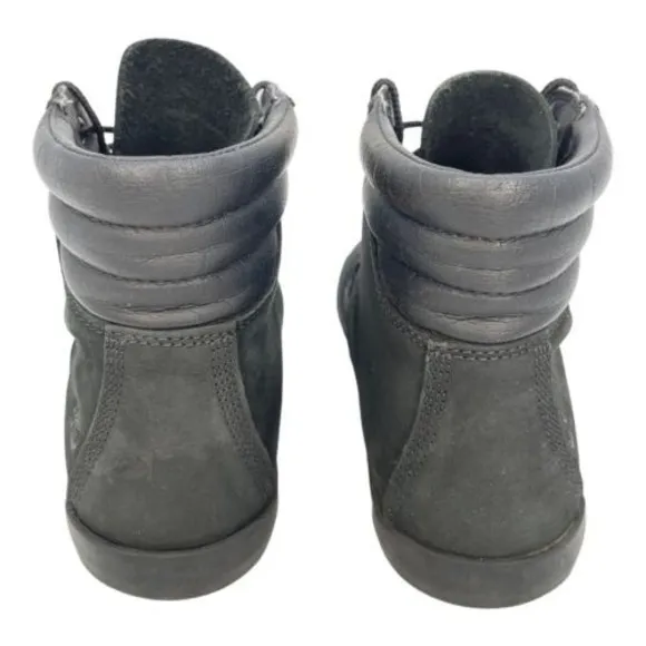 Timberland Womens A1KLO Dausette Nubuck Black Suede Leather Boots Size 8.5