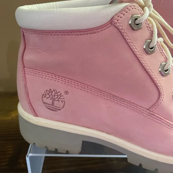 Timberland Women's Nellie Chukka Pink Waterproof Boots Size 7