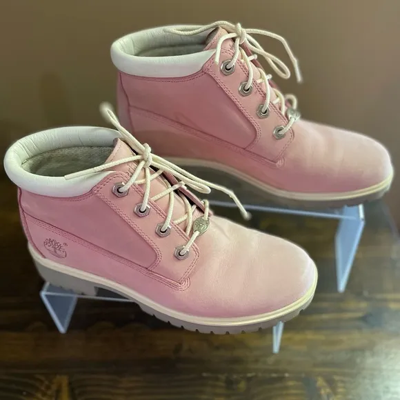 Timberland Women's Nellie Chukka Pink Waterproof Boots Size 7