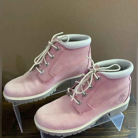 Timberland Women's Nellie Chukka Pink Waterproof Boots Size 7