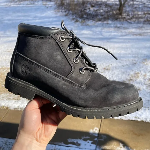 Timberland Women's Nellie Double Waterproof Ankle Boot Black Boots