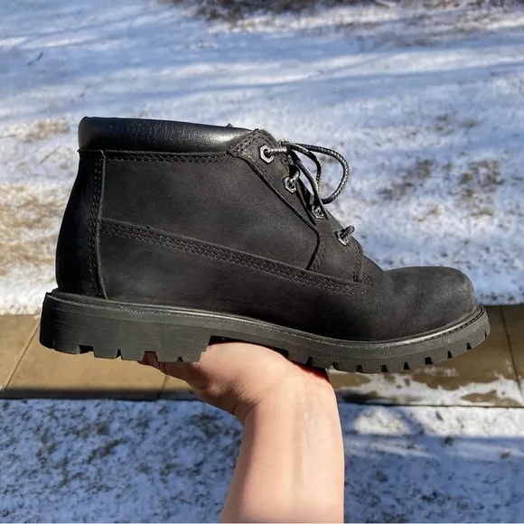 Timberland Women's Nellie Double Waterproof Ankle Boot Black Boots