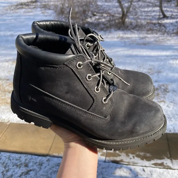 Timberland Women's Nellie Double Waterproof Ankle Boot Black Boots