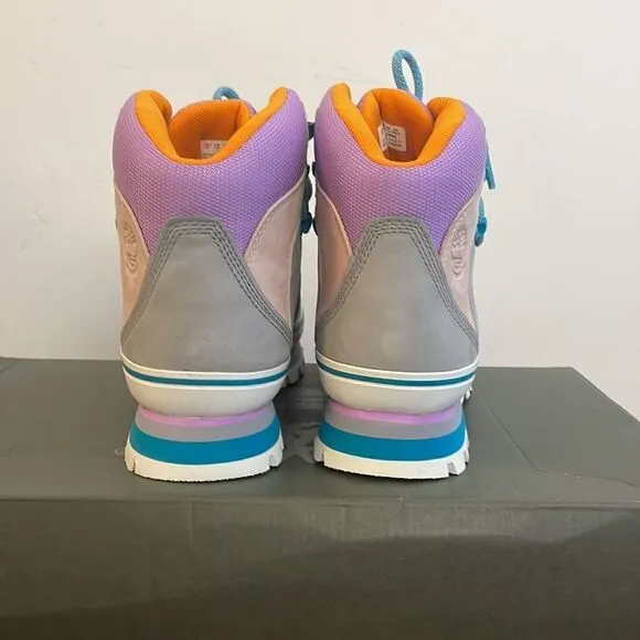 Timberland Euro Hiker Boots Gray Purple Turquoise Women 7.5(TB0A412WD52)