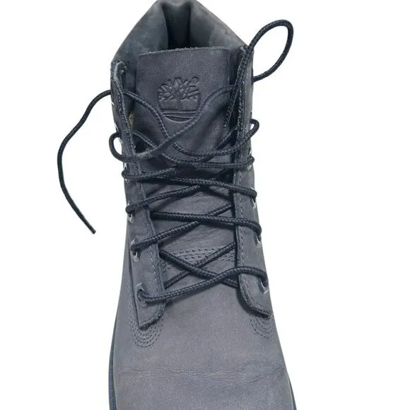 Timberland Suede Boots Soft Leather Lace Up Boots Size 6 Boys Blue Gray