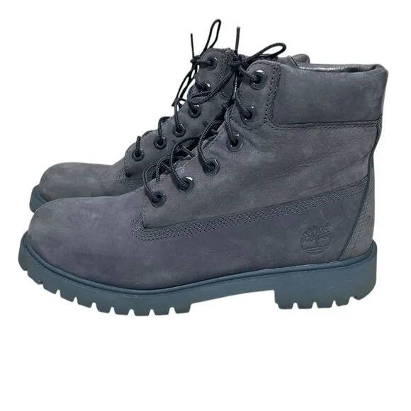 Timberland Suede Boots Soft Leather Lace Up Boots Size 6 Boys Blue Gray