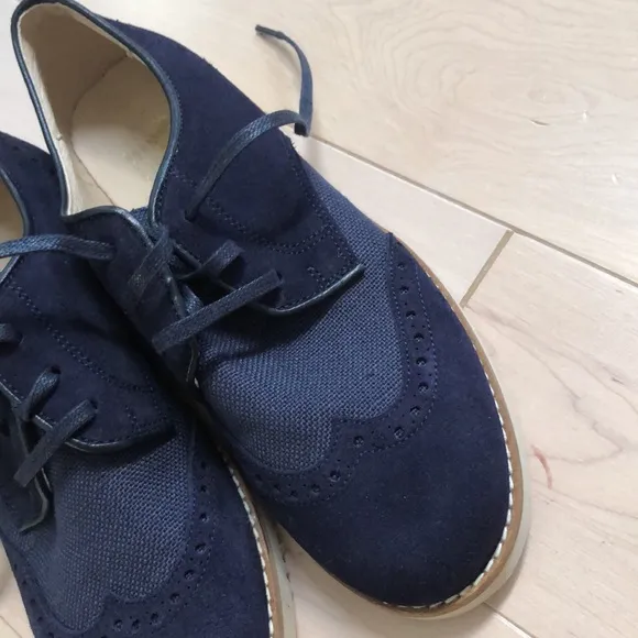 Tizzas Spain designer boys navy dress shoes 36