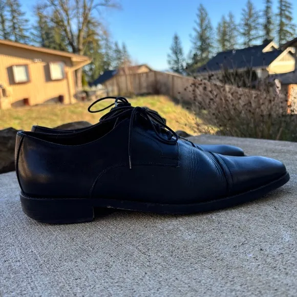 To Boot New York Adam Derrick Black Leather Lace Up Oxford Shoes Men's Size 10.5