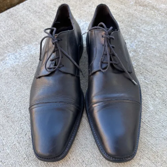To Boot New York Adam Derrick Black Leather Lace Up Oxford Shoes Men's Size 10.5