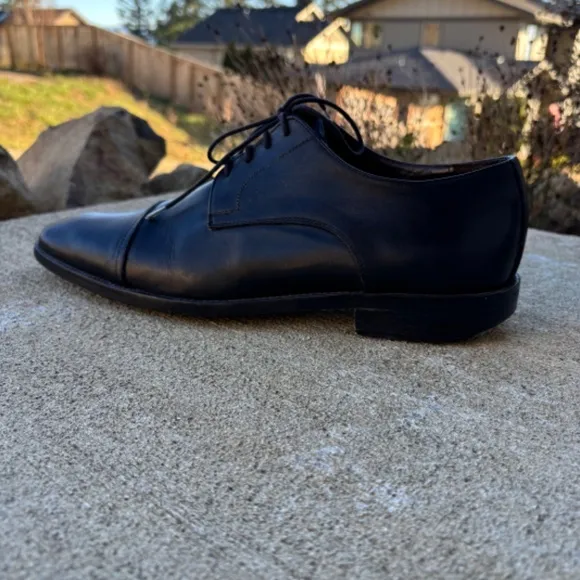 To Boot New York Adam Derrick Black Leather Lace Up Oxford Shoes Men's Size 10.5