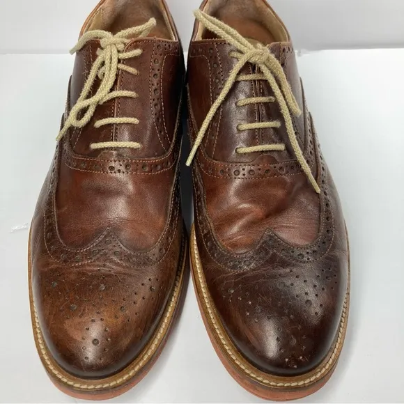 To Boot New York Adam Derrick Oxford Shoes Lace Brown Made in Italy Size 11