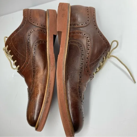 To Boot New York Adam Derrick Oxford Shoes Lace Brown Made in Italy Size 11