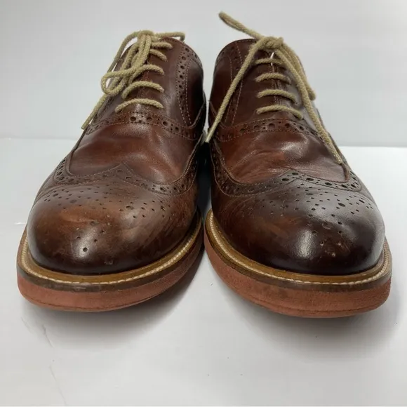 To Boot New York Adam Derrick Oxford Shoes Lace Brown Made in Italy Size 11