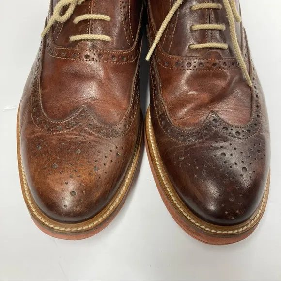 To Boot New York Adam Derrick Oxford Shoes Lace Brown Made in Italy Size 11