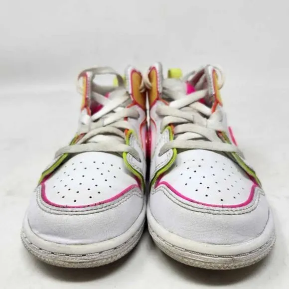 Toddler 9 Nike Air Jordan 1 kids retro mid edge glow sneakers CV4613-100 shoes