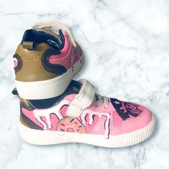 Toddler 9M Starbucks Hand Painted Carters shoes