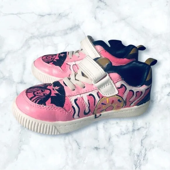 Toddler 9M Starbucks Hand Painted Carters shoes