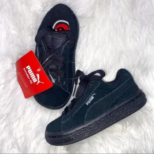 Toddlers New Puma Suede Leather Classic Black Sneakers Size 6 ~