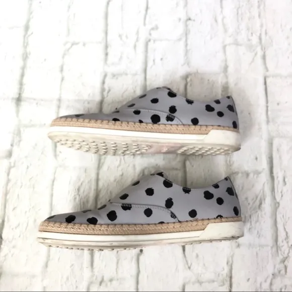 Tod’s Francesina espadrille slip on polka dot shoes