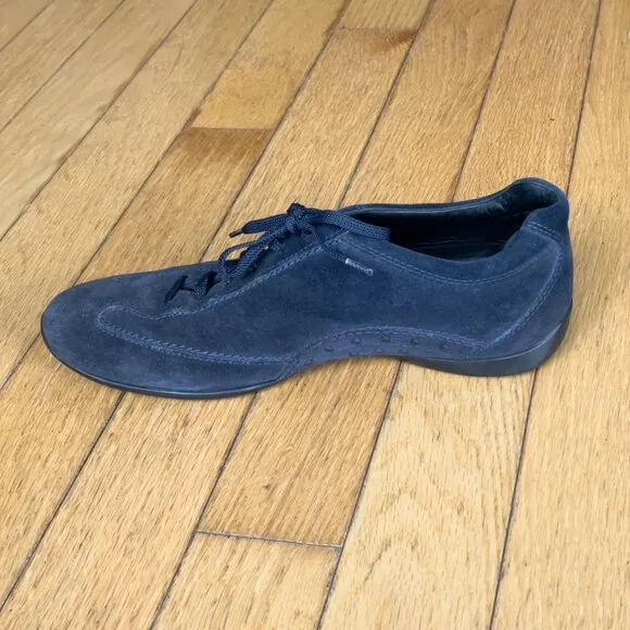 TOD'S Mens Low-Top Suede Sneakers, Navy, Size 10