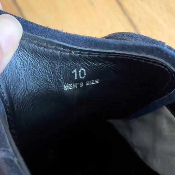 TOD'S Mens Low-Top Suede Sneakers, Navy, Size 10