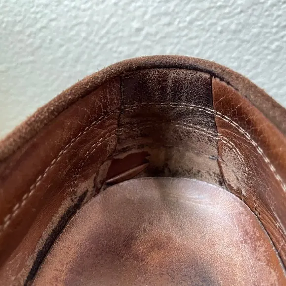 Tod's Shoes Mens 10 1/2 Brown Suede Driving Penny Loafer Slip On Moccasin