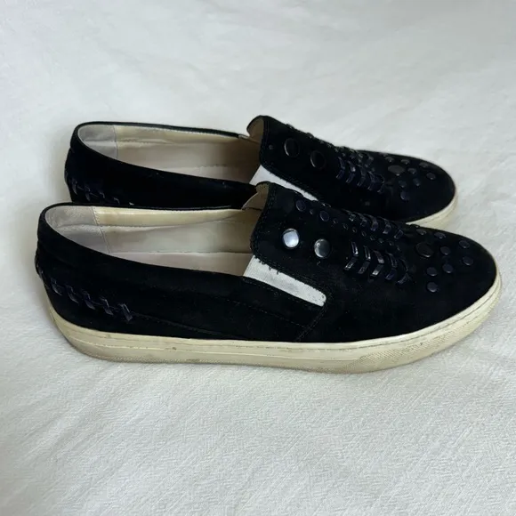 TODS Sportivo XK Pantofola Black Suede Leather Embellished Sneakers 40 EU