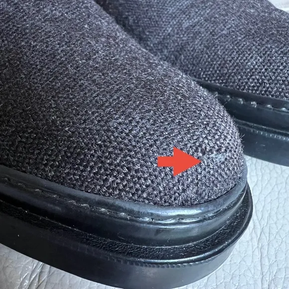 TOD’S Wool Slip On Shoes Sz 38 Gray Black Classic Minimalistic Low Heel Pump