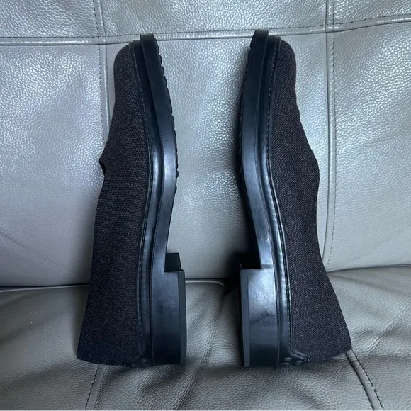 TOD’S Wool Slip On Shoes Sz 38 Gray Black Classic Minimalistic Low Heel Pump