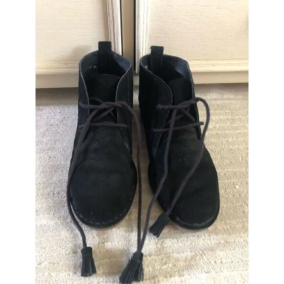 Tommy Bahama Evert Black Suede Leather Chukka Desert Booties USWomen’s sz 8.5