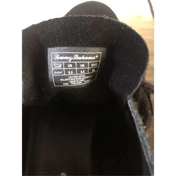 Tommy Bahama Evert Black Suede Leather Chukka Desert Booties USWomen’s sz 8.5