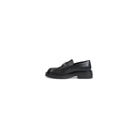 Tommy Hilfiger Leather Womens Shoes Black Flats