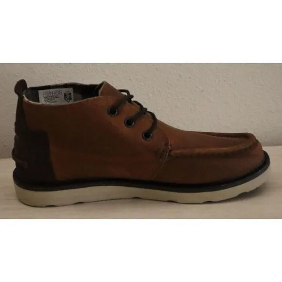 Toms 10010819 Men's Sz 7M Brown Waterproof Pull up Leather Chukka Boots
