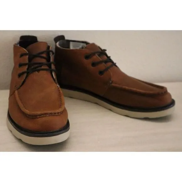 Toms 10010819 Men's Sz 7M Brown Waterproof Pull up Leather Chukka Boots