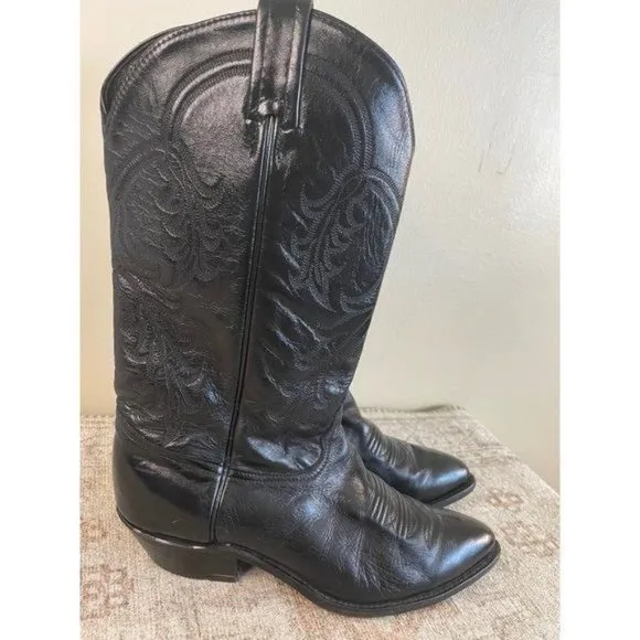 Tony Lama Genuine Leather Western Print Cowboy Boots